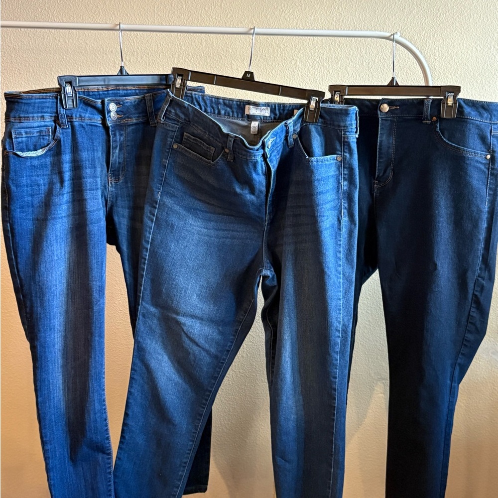 Women's 14 Blue Jeans Bundle of 3 pair